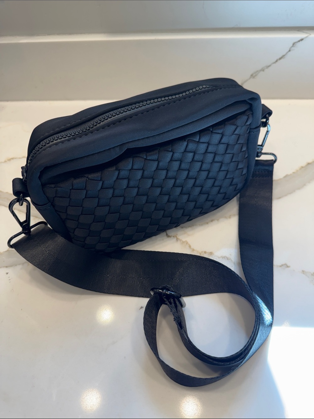 Sol And Selene Inspiration Neoprene and Nylon Woven Crossbody Bag